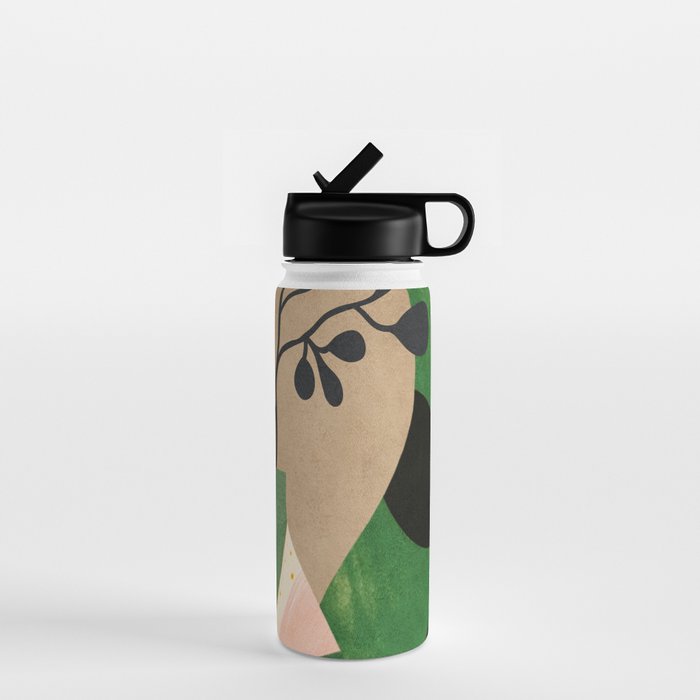 Modern Abstract Vases with Plant 1 Water Bottle Gallery Image 1