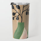 Modern Abstract Vases with Plant 1 Travel Mug Gallery Image 3