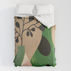 Modern Abstract Vases with Plant 1 Comforter Gallery Image 6