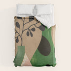 Modern Abstract Vases with Plant 1 Duvet Cover Gallery Image 6