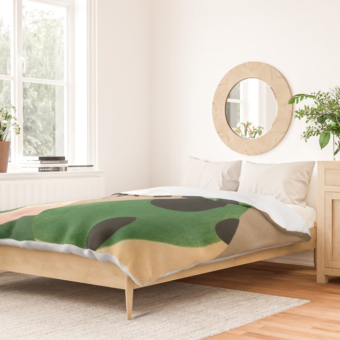 Modern Abstract Vases with Plant 1 Duvet Cover Gallery Image 2