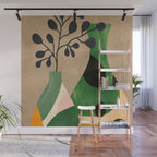 Modern Abstract Vases with Plant 1 Wall Mural Gallery Image 1