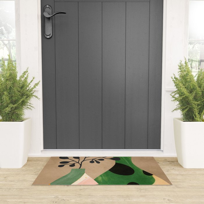 Modern Abstract Vases with Plant 1 Welcome Mat Gallery Image 3