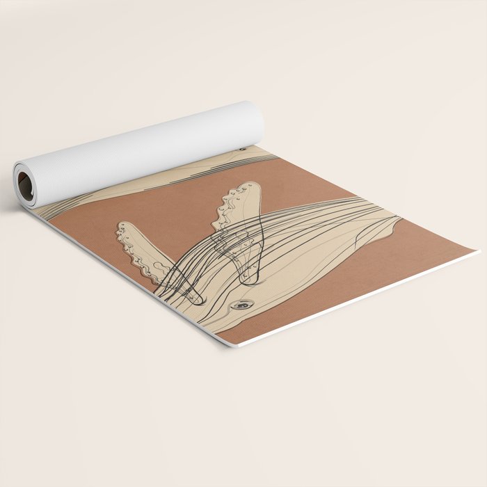 Modern Minimalist Abstract Whales 2 Yoga Mat Gallery Image 2
