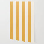 Mustard Yellow And Cream White Vertical Stripes Wallpaper Gallery Image 2