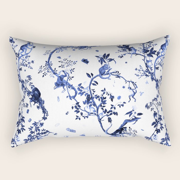 Monkey World Jouy Rectangular Pillow Gallery Image 2