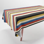 Classic Stripes IX - Bauhaus Palette Tablecloth Gallery Image 1
