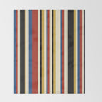Classic Stripes IX - Bauhaus Palette Throw Blanket Gallery Image 2