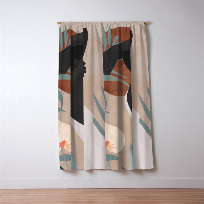 Tropical Girl 4 Window Curtain Gallery Image 3