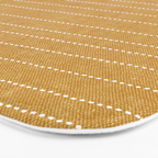 stitched stripes - mustard yellow Bath Mat Gallery Image 3