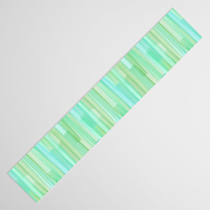 Abstract Watercolor Waves in Ocean Teal Table Runner Gallery Image 3