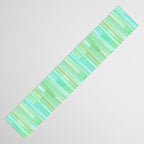 Abstract Watercolor Waves in Ocean Teal Table Runner Gallery Image 3