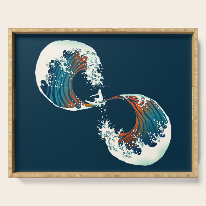 The Wave is forever Serving Tray Gallery Image 1