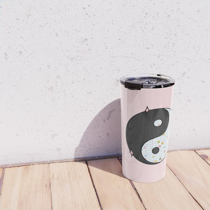 Yin Yang Disco Ball Travel Mug Gallery Image 4