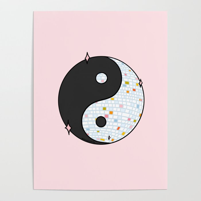 Yin Yang Disco Ball Poster Gallery Image 4