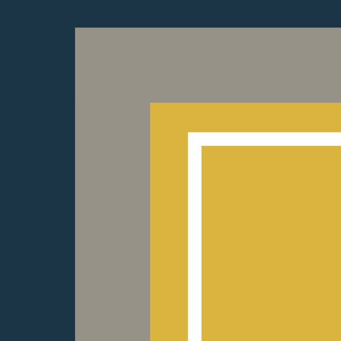 Half Frame Minimalist Pattern 3 in Deep Mustard Yellow, Navy Blue, Grey, and White. Coffee Mug Gallery Image 2