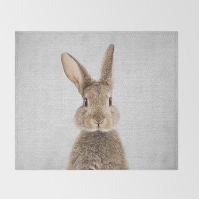 Rabbit - Colorful Throw Blanket Gallery Image 2