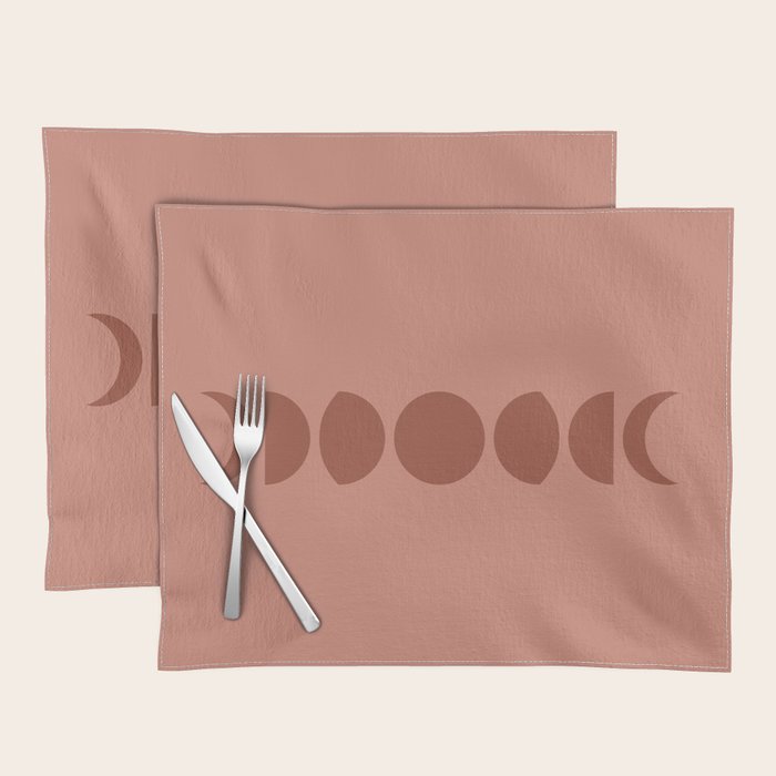 Minimal Moon Phases VI Placemat Gallery Image 1