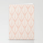 Linocut Palm Leaves . Peachy Pink Stationery Card Gallery Image 2
