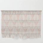 Linocut Palm Leaves . Peachy Pink Wall Hanging Gallery Image 1