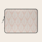 Linocut Palm Leaves . Peachy Pink Laptop Sleeve Gallery Image 1