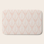 Linocut Palm Leaves . Peachy Pink Bath Mat Gallery Image 2