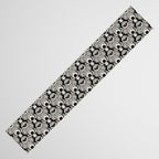 Celestial Unicorn Damask Cream & Black Table Runner Gallery Image 3