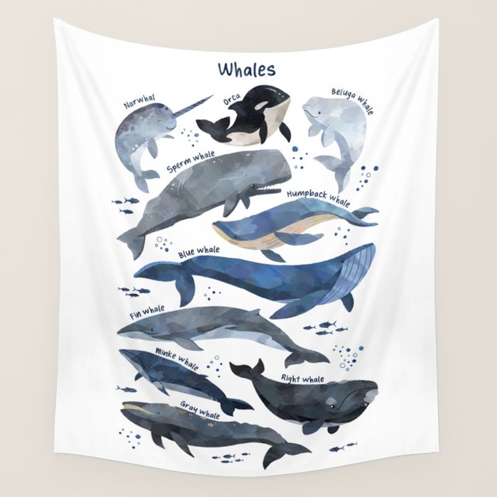 Whales Wall Tapestry Gallery Image 1