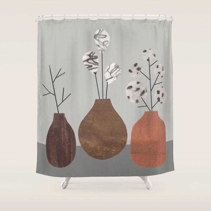 Still Life with Three Vases Shower Curtain Gallery Image 1