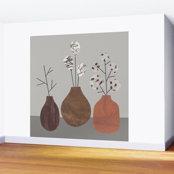Still Life with Three Vases Wall Mural Gallery Image 2