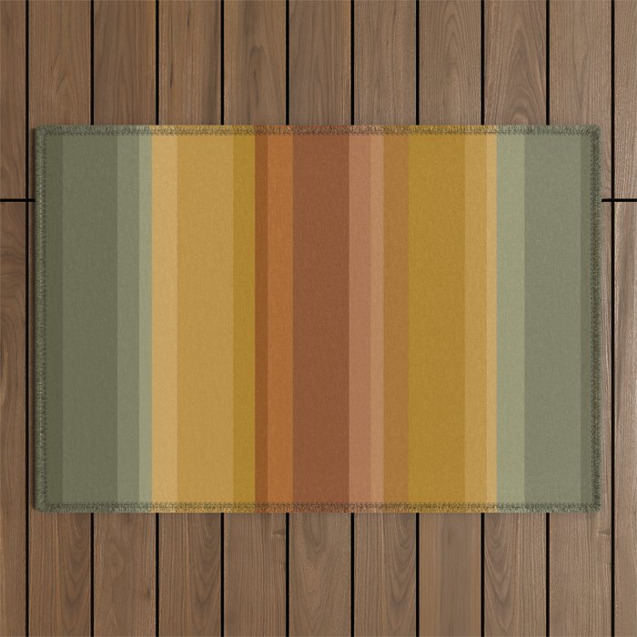 Retro Stripes XIII Outdoor Rug Gallery Image 1