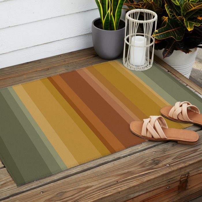 Retro Stripes XIII Outdoor Rug Gallery Image 2