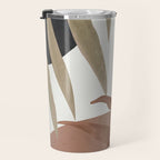 Abstract Art Tropical Leaves 4 Mocha Mousse Travel Mug Gallery Image 3