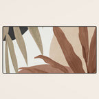 Abstract Art Tropical Leaves 4 Mocha Mousse Desk Mat Gallery Image 3