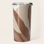 Abstract Art Tropical Leaves 4 Mocha Mousse Travel Mug Gallery Image 2