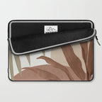 Abstract Art Tropical Leaves 4 Mocha Mousse Laptop Sleeve Gallery Image 2