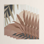 Abstract Art Tropical Leaves 4 Mocha Mousse Wrapping Paper Gallery Image 3