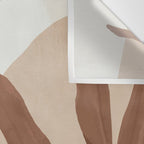 Abstract Art Tropical Leaves 4 Mocha Mousse Wall Tapestry Gallery Image 3
