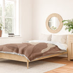 Abstract Art Tropical Leaves 4 Mocha Mousse Duvet Cover Gallery Image 2