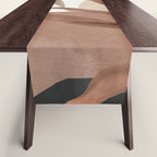 Abstract Art Tropical Leaves 4 Mocha Mousse Table Runner Gallery Image 1