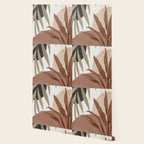 Abstract Art Tropical Leaves 4 Mocha Mousse Wallpaper Gallery Image 2
