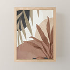 Abstract Art Tropical Leaves 4 Mocha Mousse Mini Art Print Gallery Image 1
