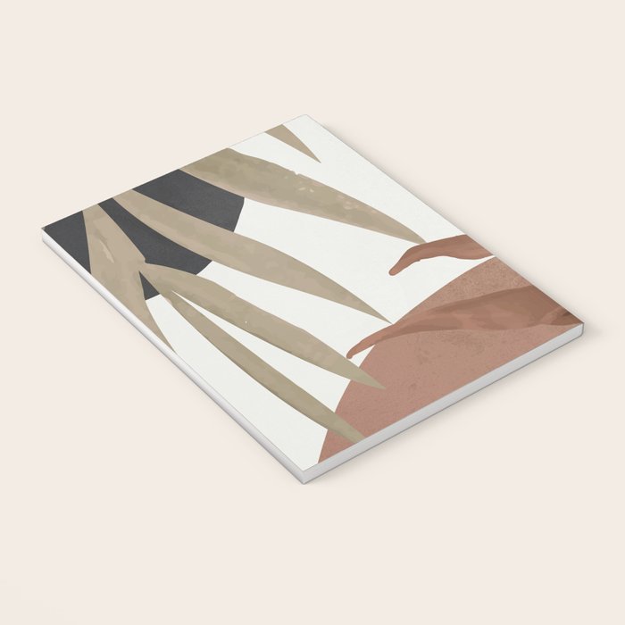 Abstract Art Tropical Leaves 4 Mocha Mousse Notebook Gallery Image 3