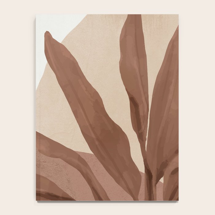 Abstract Art Tropical Leaves 4 Mocha Mousse Notebook Gallery Image 4