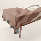 Abstract Art Tropical Leaves 4 Mocha Mousse Tablecloth Gallery Image 1