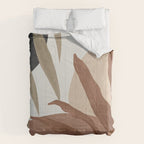 Abstract Art Tropical Leaves 4 Mocha Mousse Comforter Gallery Image 6