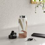 Abstract Art Tropical Leaves 4 Mocha Mousse Water Bottle Gallery Image 4