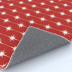 Midcentury Stars and Dots Pattern in Red and White Rug Gallery Image 4