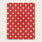 Midcentury Stars and Dots Pattern in Red and White Notebook Gallery Image 4