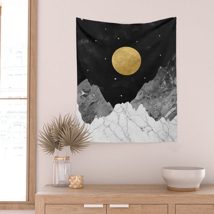Moon and Stars Wall Tapestry Gallery Image 2